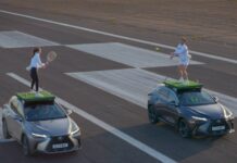 Британские теннисисты установили два мировых рекорда на крыше движущихся автомобилей