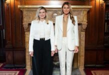 Защита детей и письмо Путину: первые кадры и детали встречи Елены Зеленской и Мелании Трамп