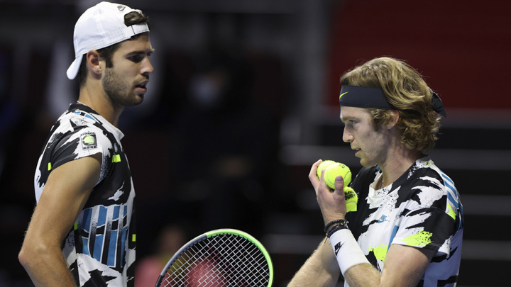 Рублев и Хачанов пробились в полуфинал турнира ATP в парах